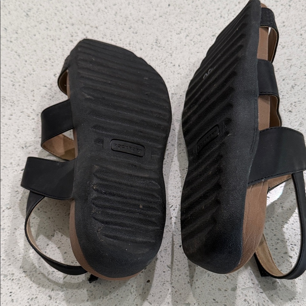 Rockport Black and Brown Slingback Strappy Sandals - Picture 7 of 8